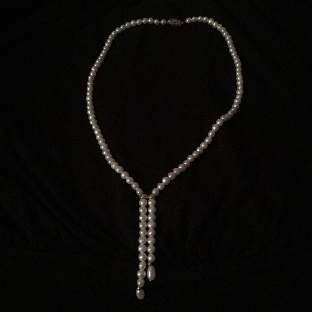 18 inch 14K Natural White Pearl Necklace